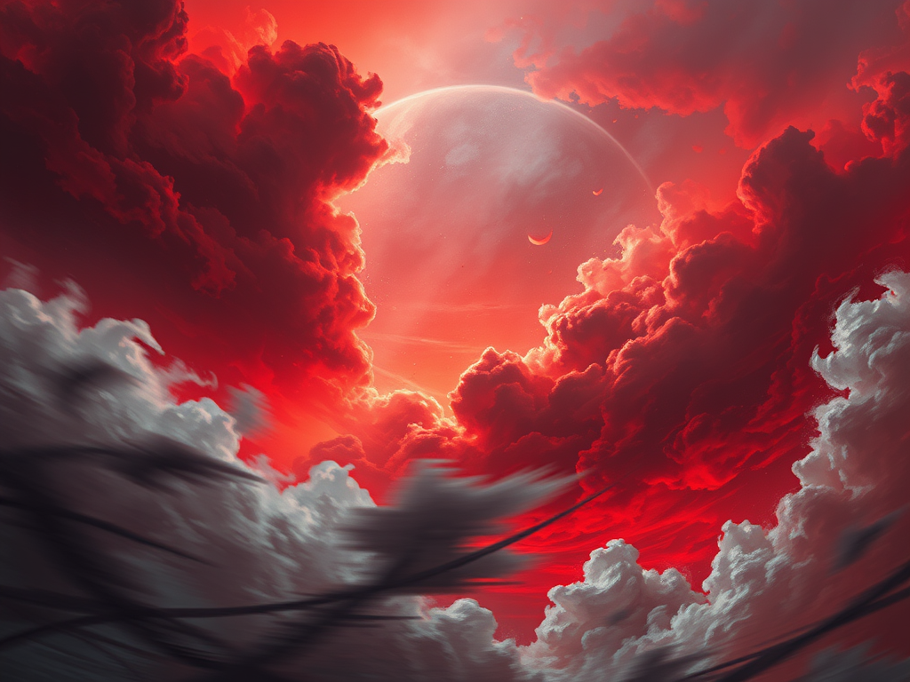 Micropoetry All Red About the Sky – by Heather Mirassou